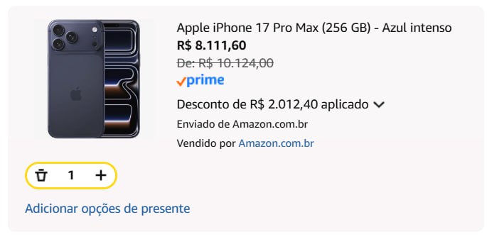 Apple iPhone 17 Pro Max (256 GB) - Azul intenso