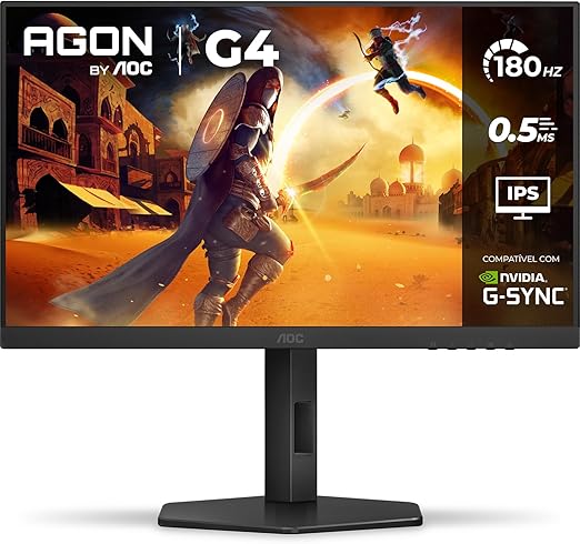 Monitor Gamer 27 27g4/p 180hz tempo de resposta 0,5ms Ips Preto Aoc