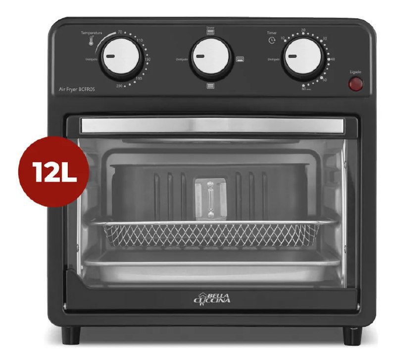 Air Fryer Bella Cuccina 12L 2 Grelhas 1500W BCFR05