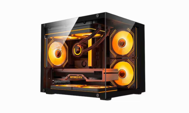 Gabinete Gamer Duex Aquario, Mid-Tower, Lateral E Frontal De Vidro