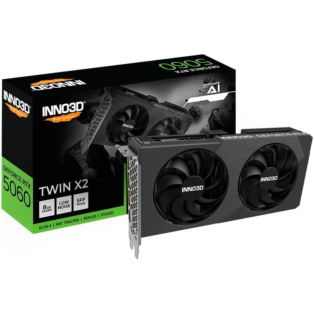 Placa de Video Inno3D RTX 5060 Twin X2 NVIDIA Geforce, 8GB