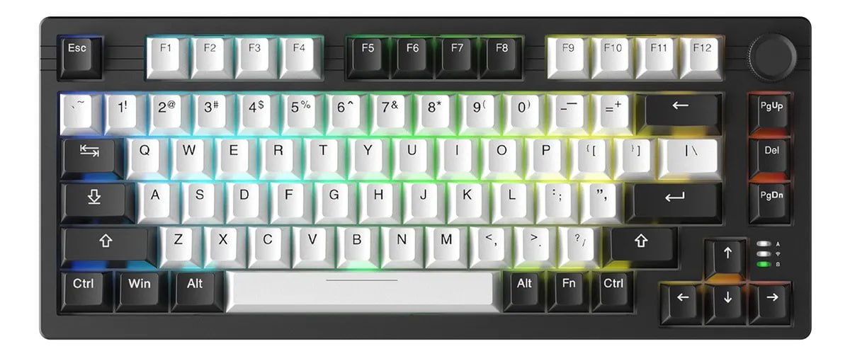 Teclado Mecanico Gamer Sem Fio Tri Mode Bluetooth 2.4g Hot Swap Switch Dream Rgb Dareu Ek F75 Pro