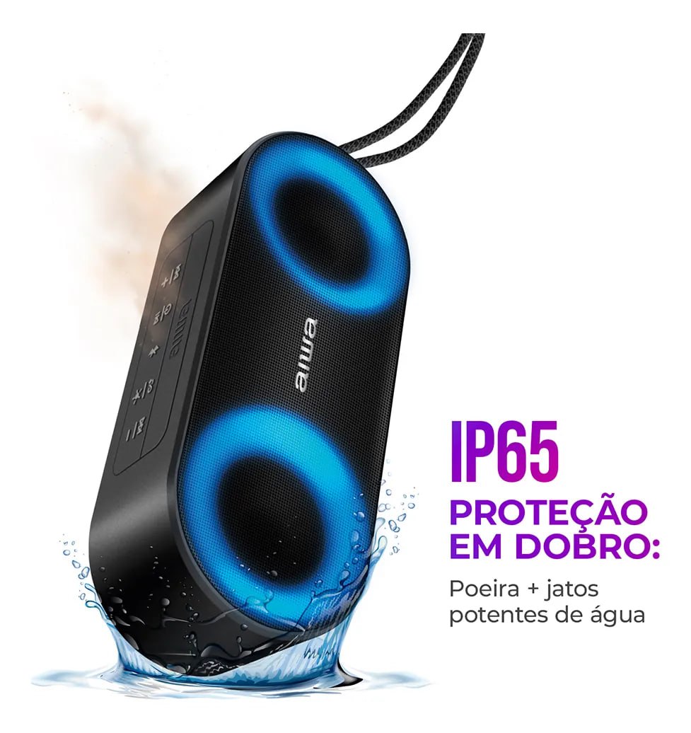 Aiwa AWS-SP-01 Caixa De Som Speaker Bluetooth Cor Preto Aiwa
