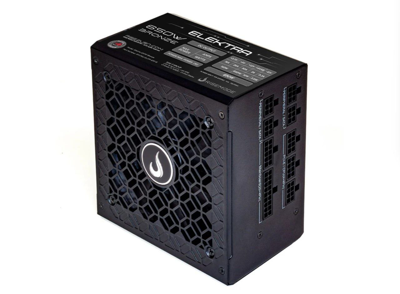 Fonte Gamer Rise Mode Elektra, 650W, Bronze, Full Modular, PFC Ativo