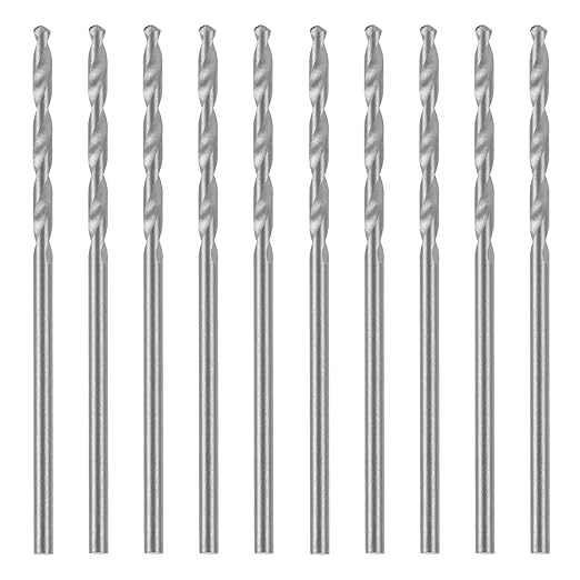 MTX Broca para Metal 1,5 mm HSS Aço Rápido Polida – Ângulo 135°, Norma DIN 339, Haste Cilíndrica, Kit com 10 Peças