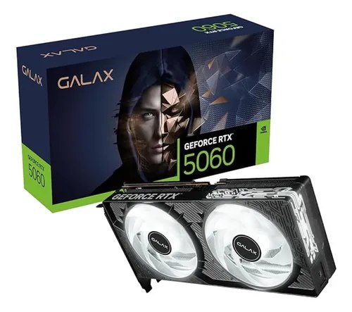(Parcelado) — Placa De Vídeo Nvidia Geforce Galax Rtx5060 1 Click Oc 2x 8g