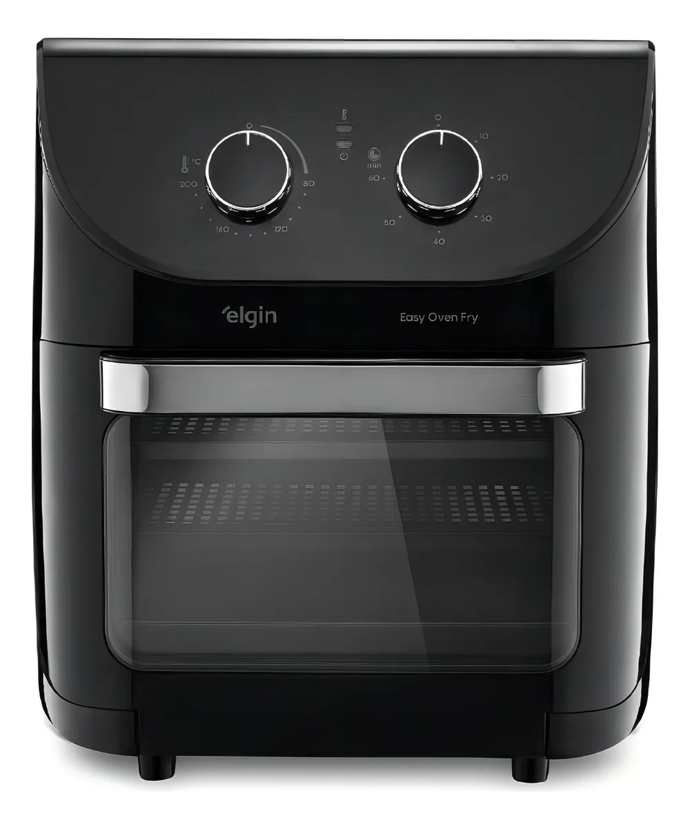 Fritadeira Elérica Air Fryer Easy Oven 3 em 1 Elgin 12 litros 1800w Cor Preta
