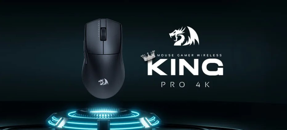 Mouse King Pro 4k Gamer Preto Redragon sensor 3395