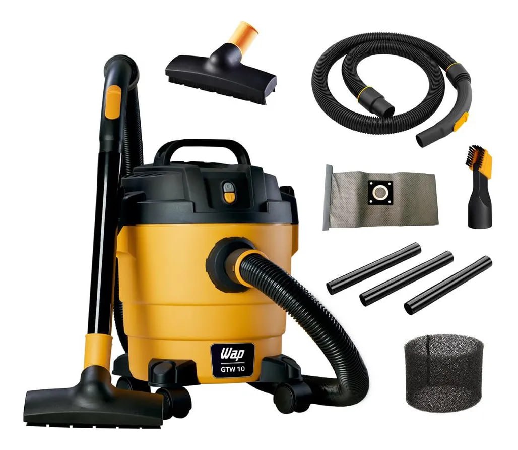 Aspirador Pó E Água Gtw10 10l 1400w Wap Preto Com Amarelo