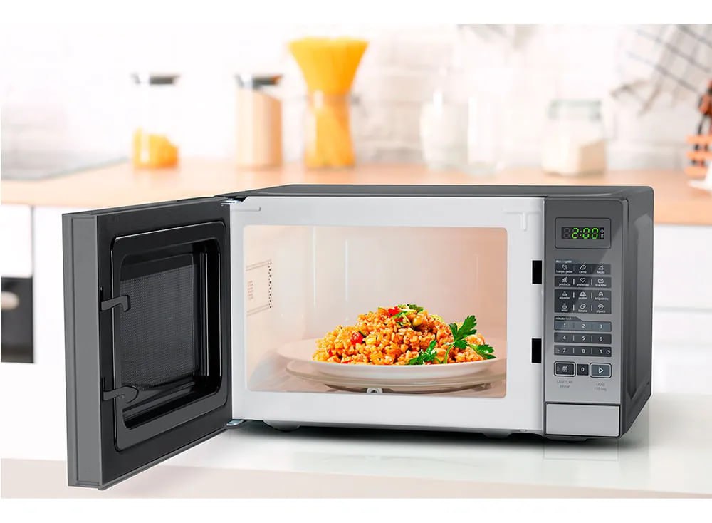 Micro-ondas 20l Prata Porta Espelhada Minuto Fácil Midea