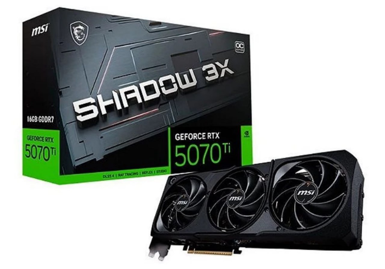 Placa de Vídeo NVIDIA GeForce MSI RTX5070TI 16GB GDDR7