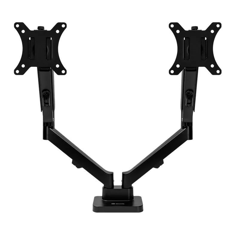 Suporte Articulado Pistão a Gás p/ 2 Monitores Zinnia Nimbo 210, 13” a 32”, Preto, ZNO-ZNNBO210-BK01