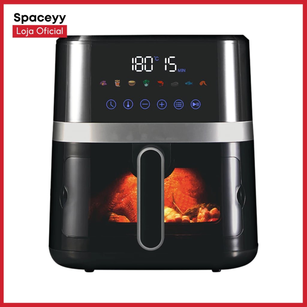Fritadeira Air Fryer Lume Touchscreen Digital Gaabor com visor Transparente 5,5L 1500W