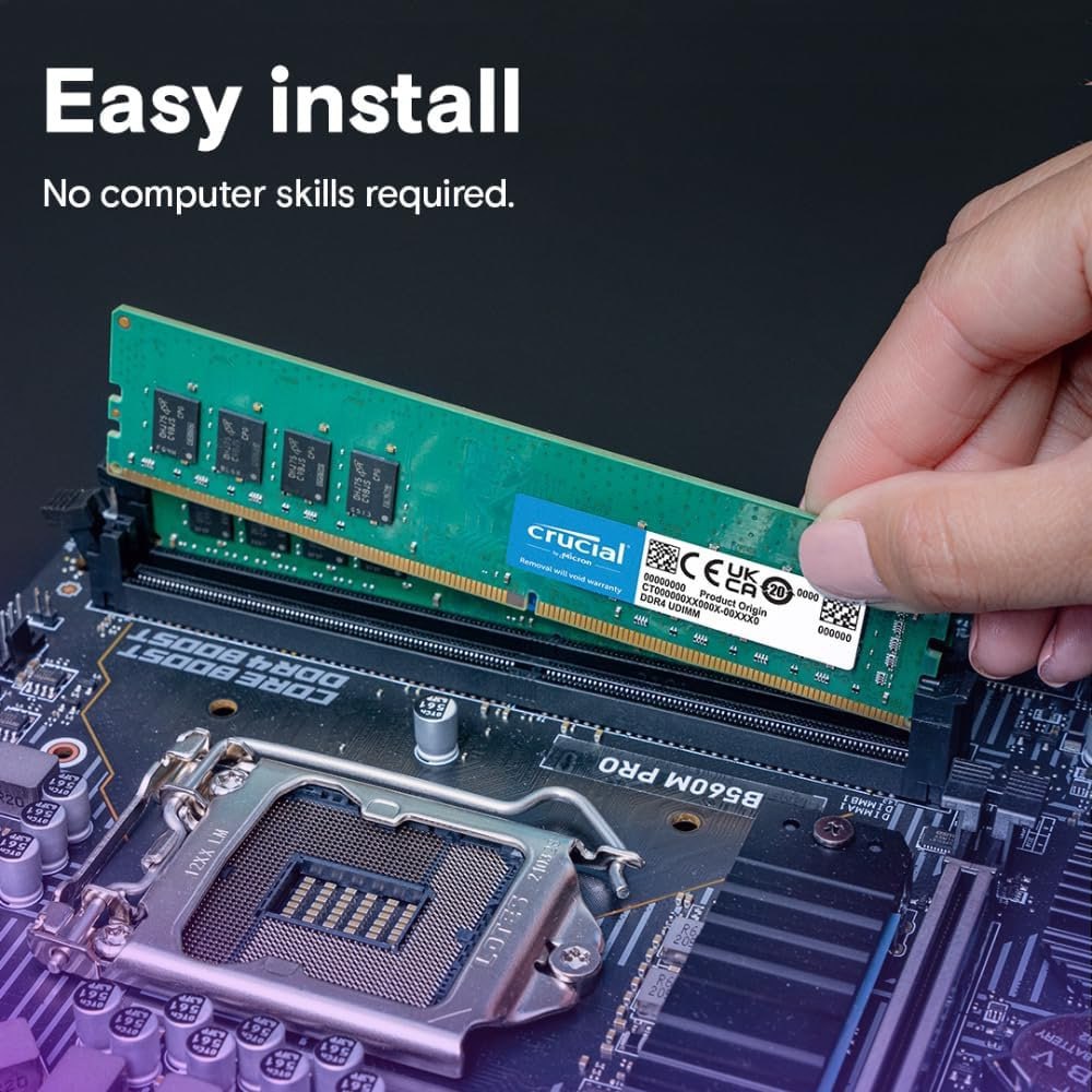 Crucial, Memória Desktop 16GB DDR4 3200 Mhz - CT16G4DFRA32A