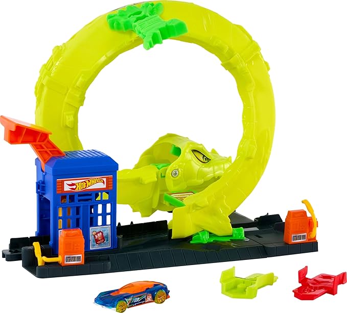 Hot Wheels City Pista de Brinquedo Ataque de cobra para crianças a partir de 4 anos