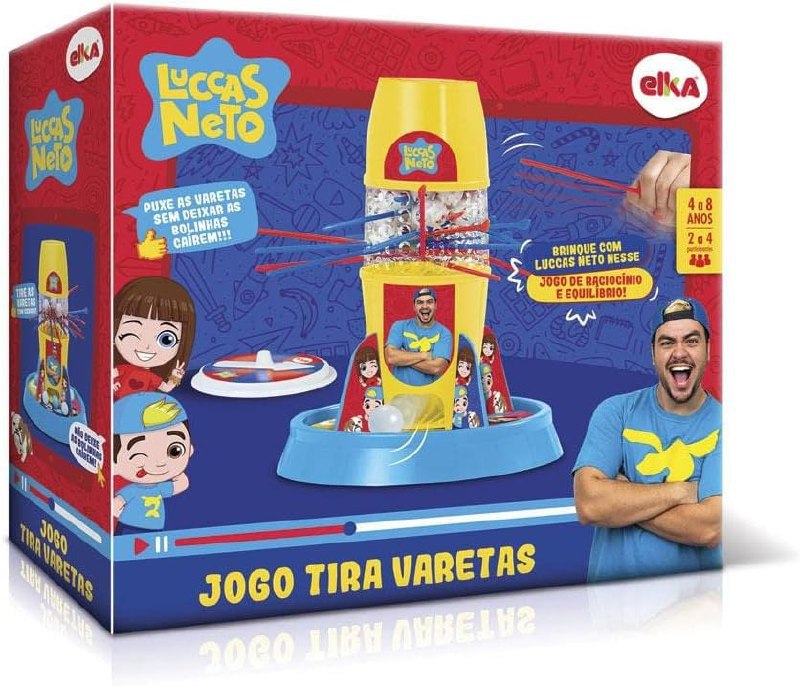 Jogo Tira Varetas - Luccas Neto, Elka, Colorido
