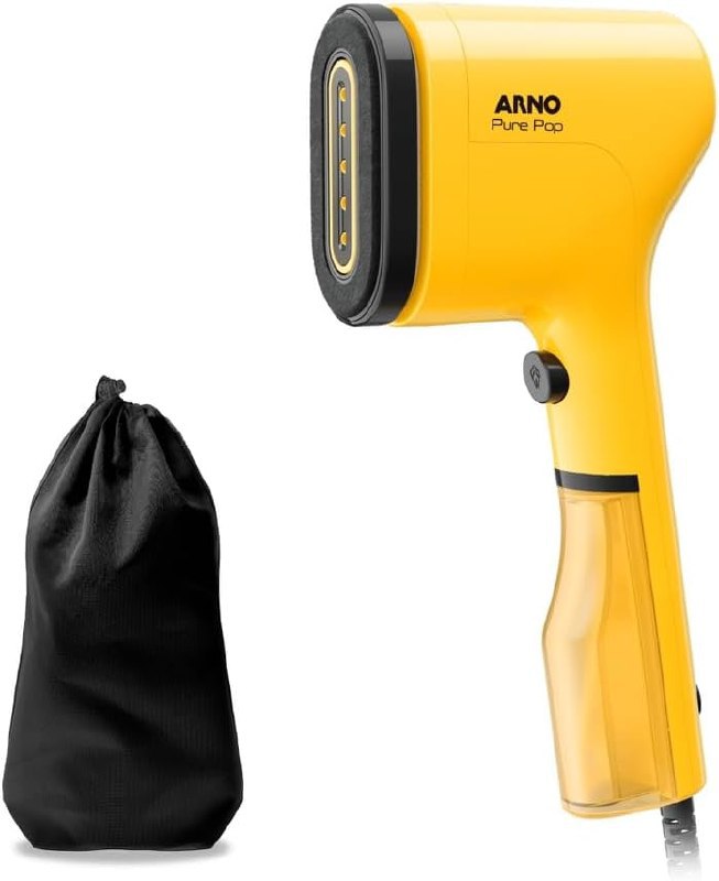 Vaporizador de Roupas Arno Pure Pop Amarelo, Higieniza e Desodoriza, 1100W, Aquece em 15s, Portátil, HS26 110V