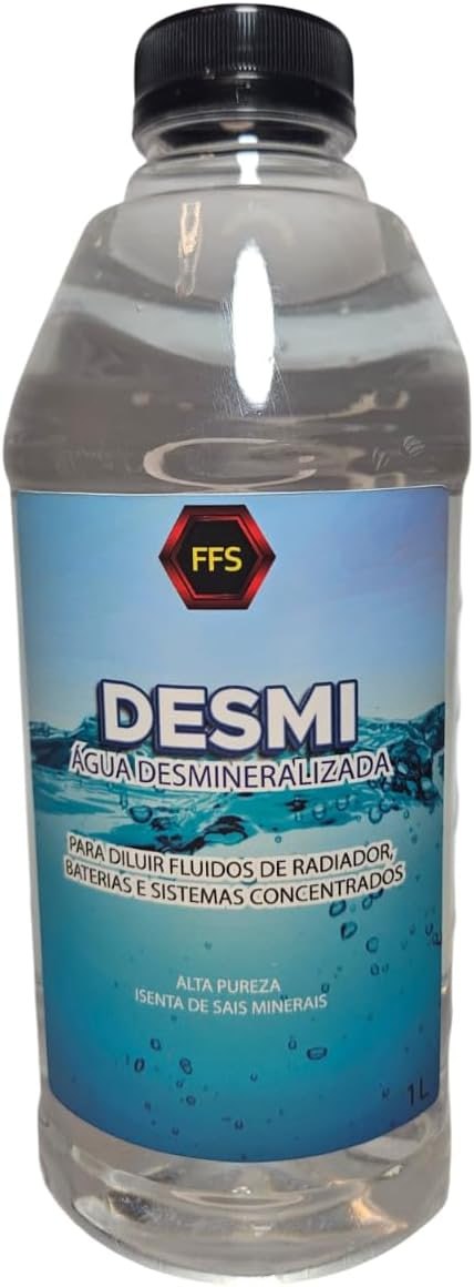 Água Desmineralizada Motorflu Alta Pureza 1L, Isenta de Sais, Cloro e Flúor, Ideal para Radiadores, Baterias, Lavagem Técnica e Uso Automotivo Profissional