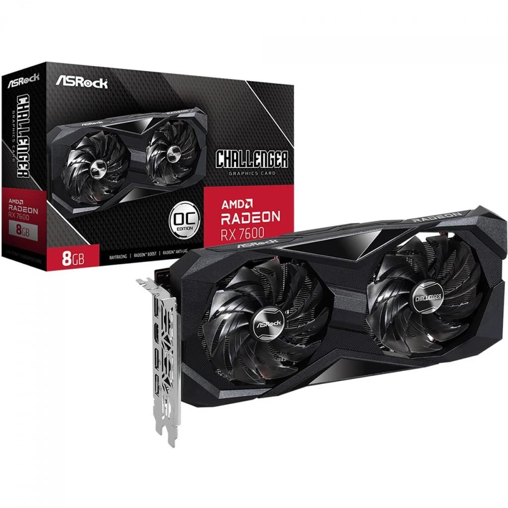 Placa de Vídeo AsRock AMD Radeon RX 7600 Challenger OC, 8GB, GDDR6, FSR, Ray Tracing