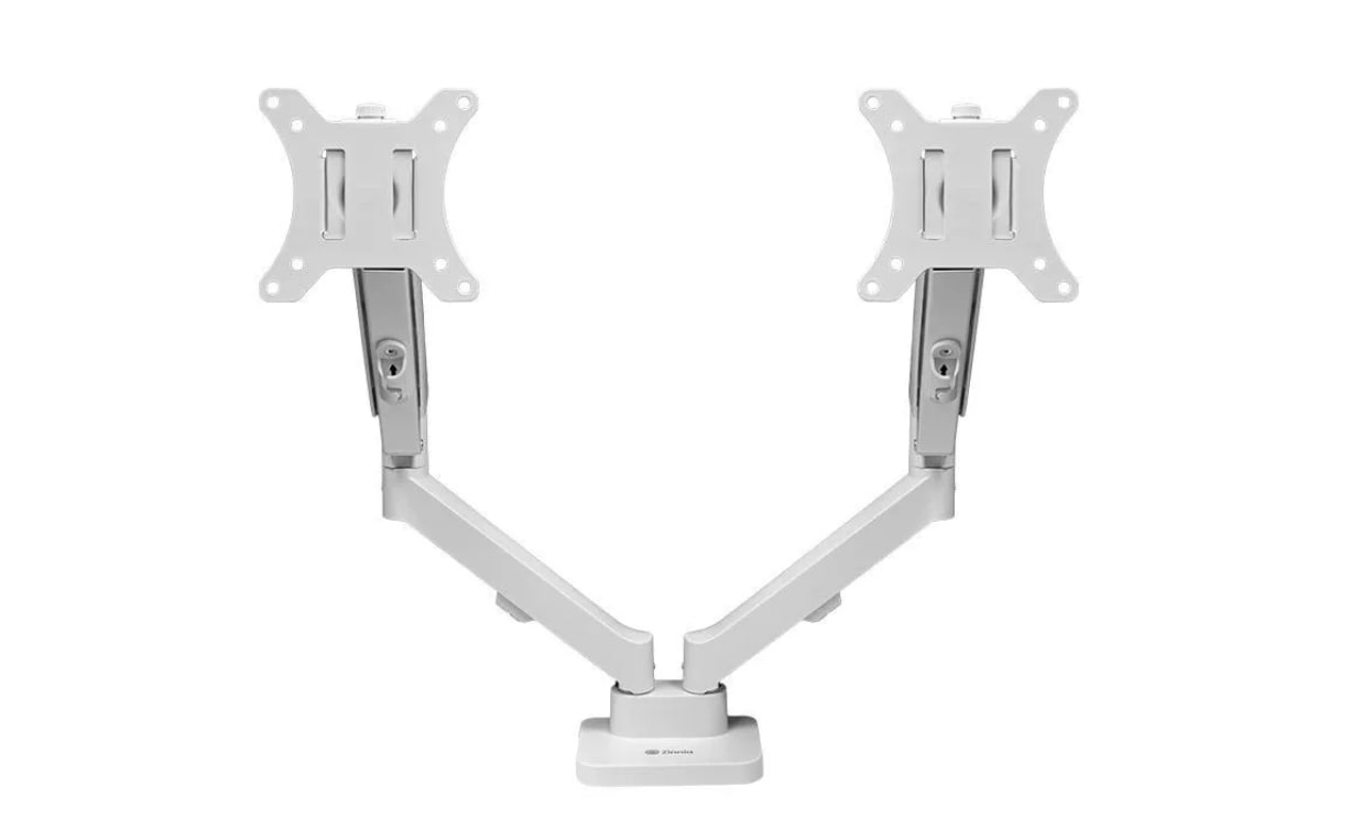 Suporte Articulado Para Dois Monitores Zinnia Nimbo 210, 13 Pol. a 32 Pol. Branco