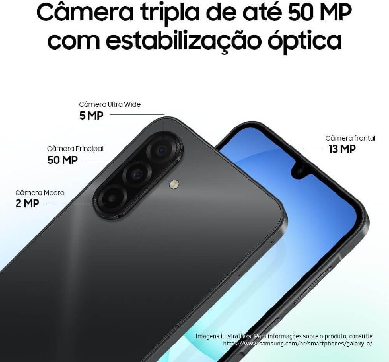 Celular Samsung Galaxy A17, 256GB, 8GB, 50MP Tela 6.7", IP54