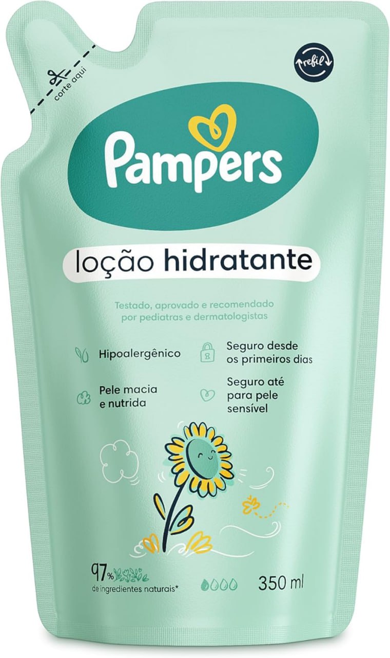 PAMPERS REFILPAMPERS REFIL LOÇÃO HIDRATANTE CORPORAL GIRASSOL 350ml
