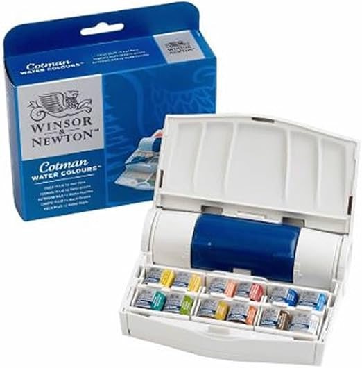 Aquarela Winsor & Newton Cotman 12 Cores Field Plus Winsor & Newton, 12 Cores