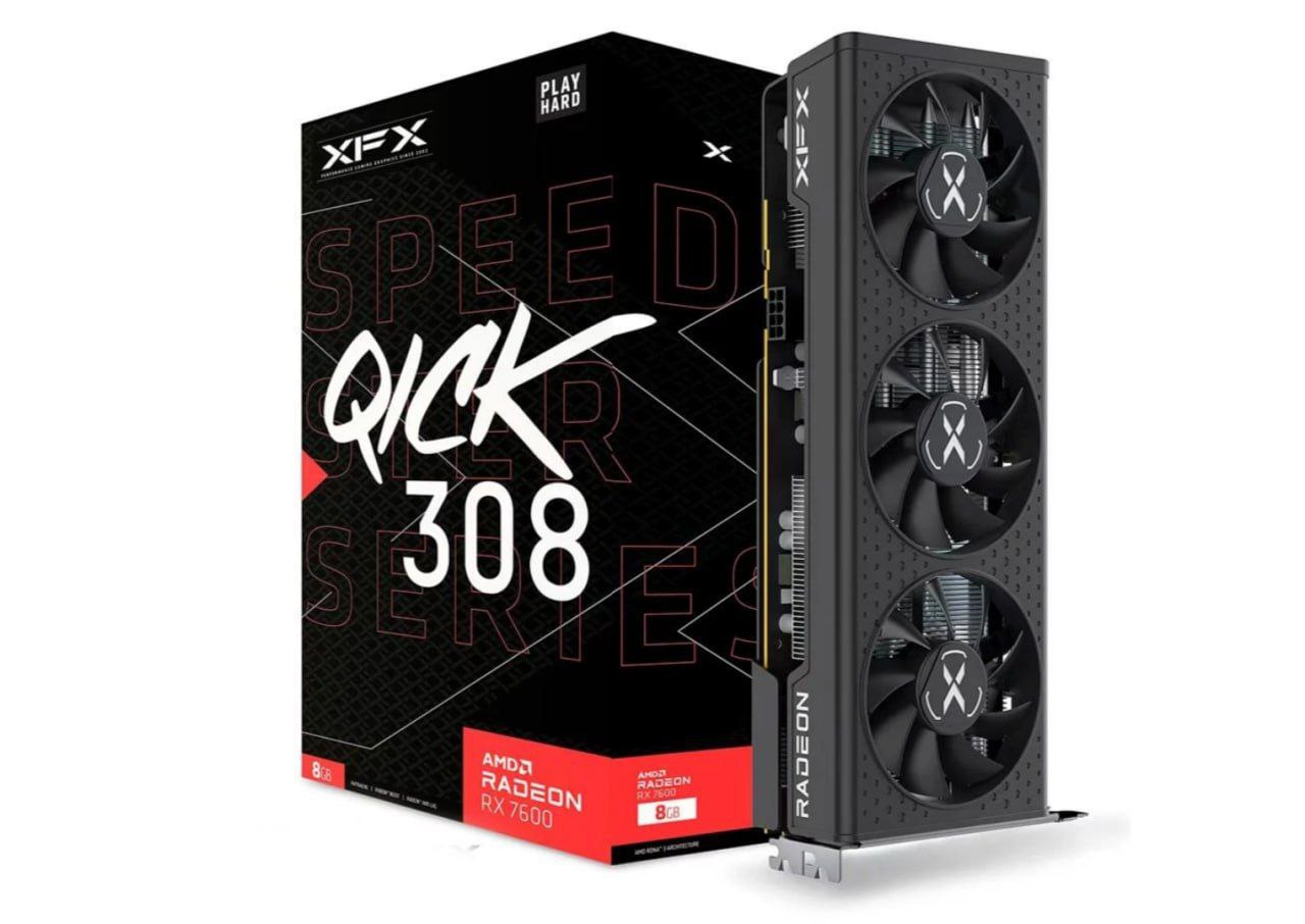 Placa de Vídeo RX 7600 Series Graphics Cards XFX AMD Radeon, 8GB