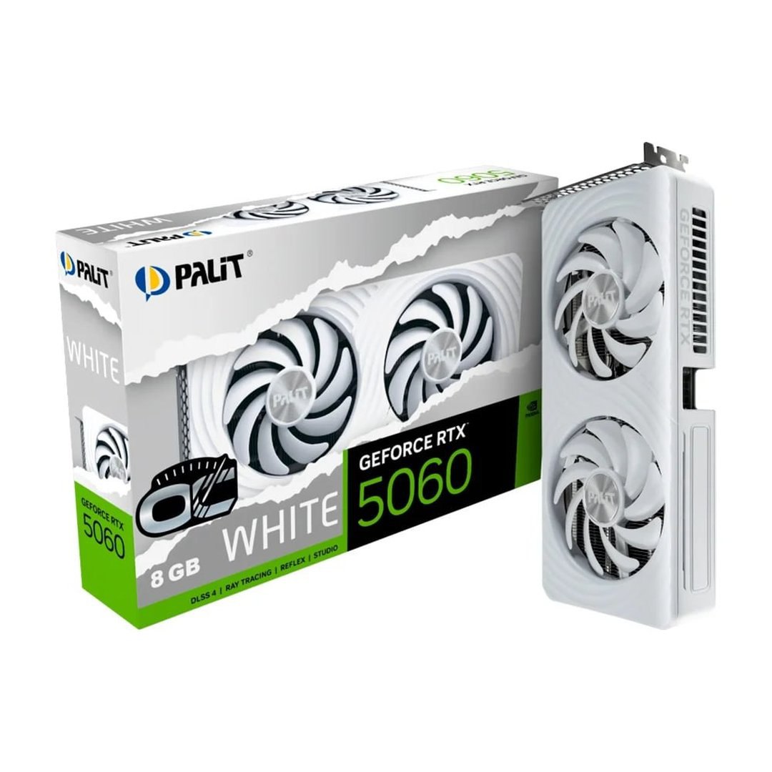 Placa de Video Palit GeForce RTX 5060 WHITE OC 8GB
