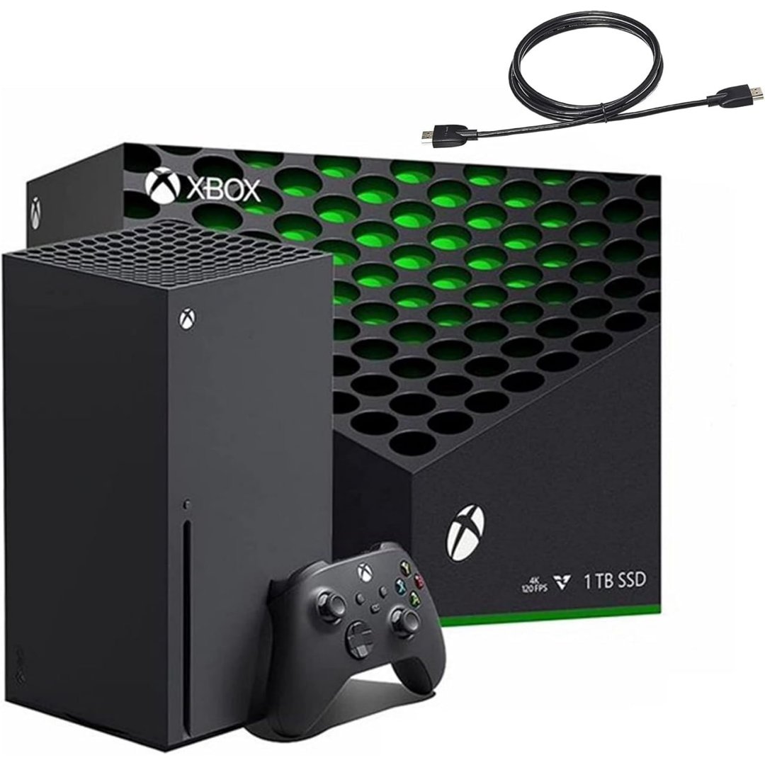 Microsoft Xbox Series X 1TB + 1 Controle Sem Fio - Compatível com Milhares de Jogos, Desempenho Ajustado, Jogos Verdadeiros 4K, Até 120 FPS - Cabo HDMI