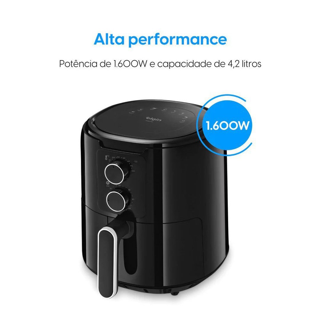 Fritadeira Air Fryer 4,2L Cube Fry | 1.600W e 110V - Elgin