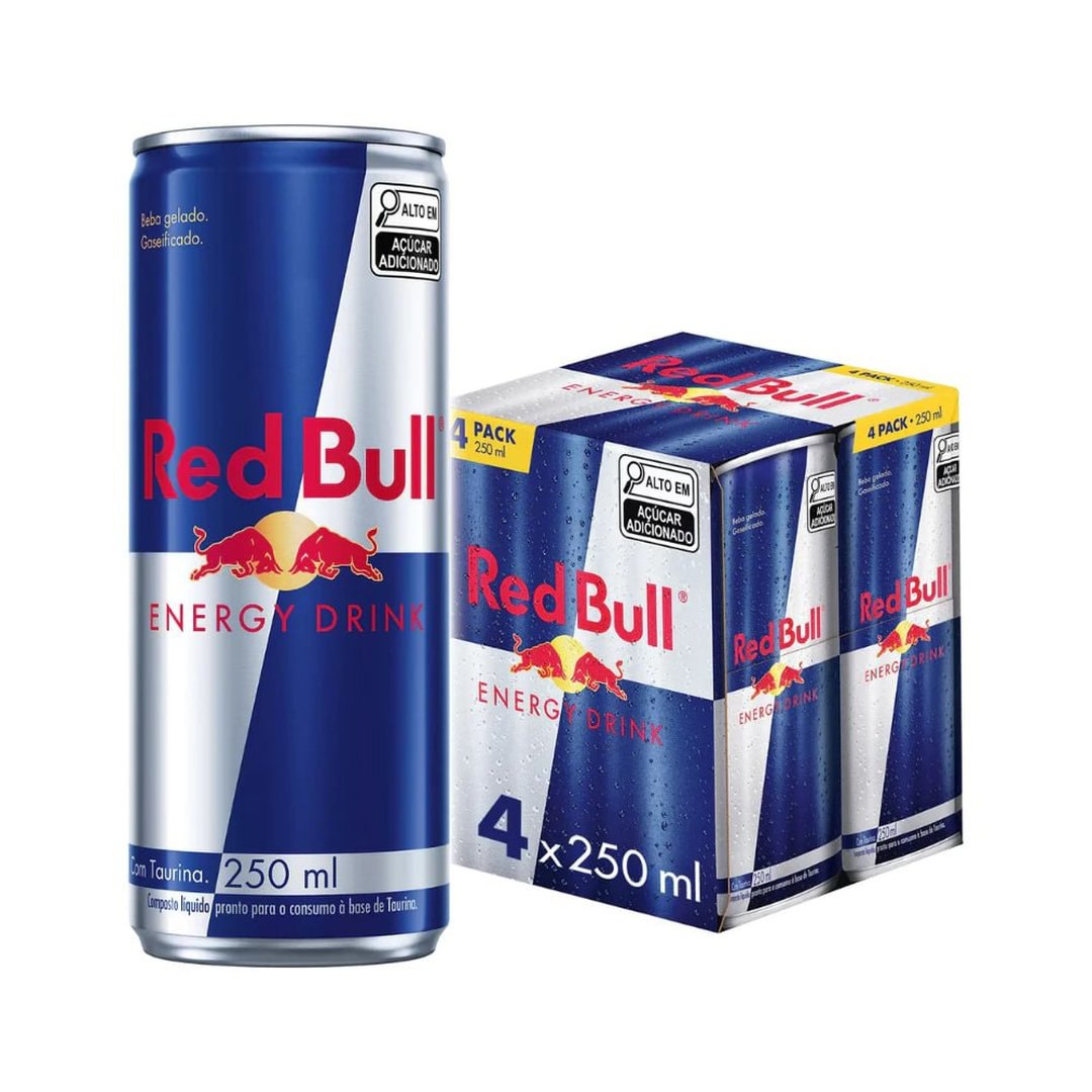 Energético Red Bull Lata 250ml - 4 Unid.