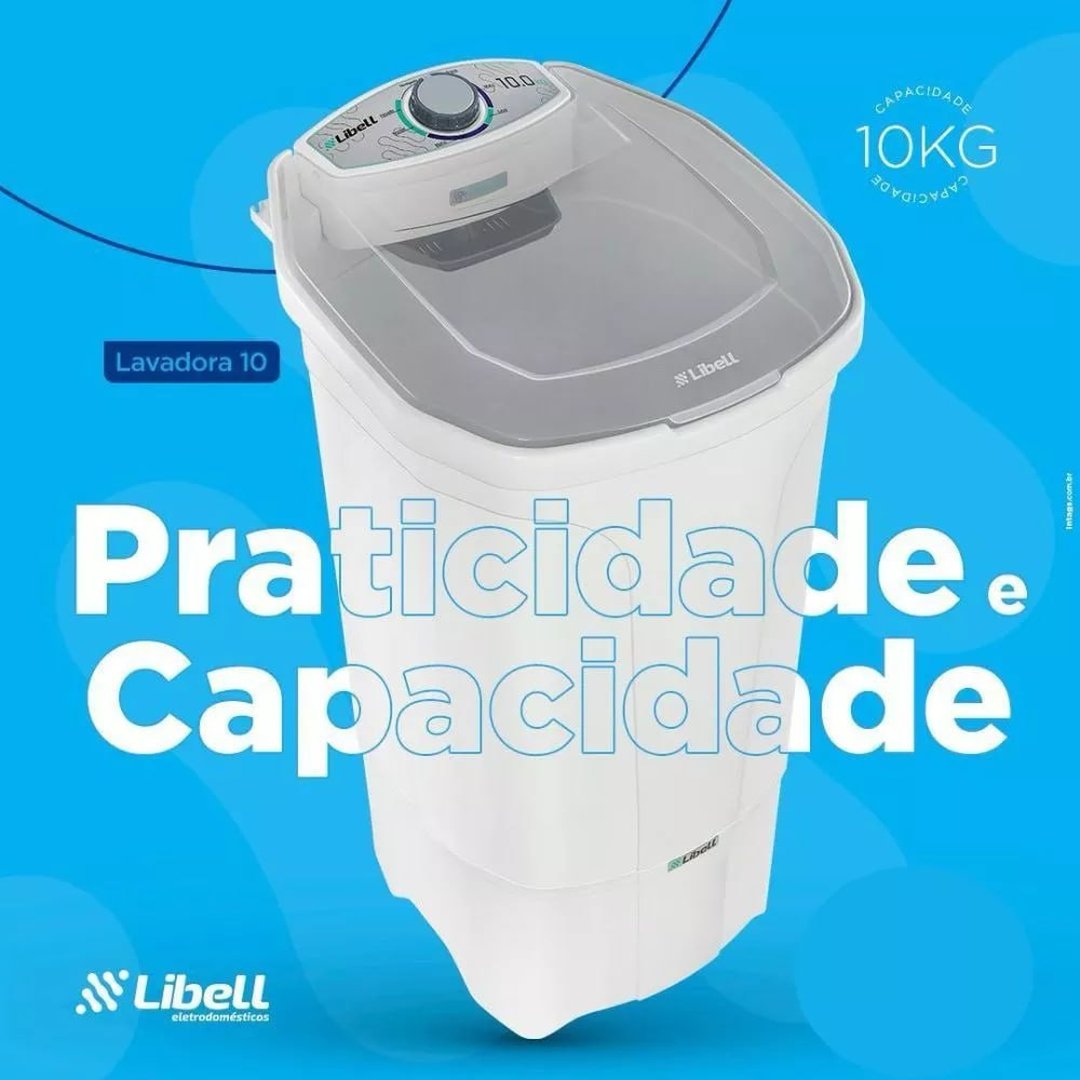 Tanquinho Libell 10 Kg com Lavagem por Turbilhonamento