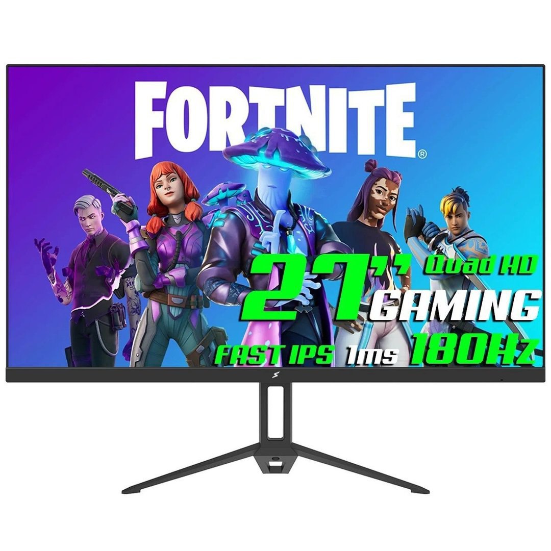 Monitor Gamer SuperFrame Precision, 27 Pol, Flat, Quad HD, Fast IPS, 1ms, 180Hz, 128% sRGB, FreeSync, HDMI/DP, Preto
