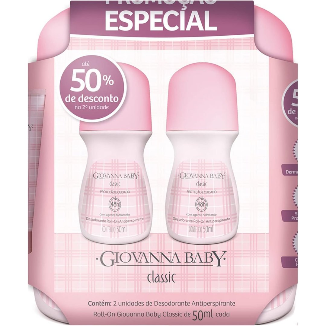 Giovanna Baby - Kit Giovanna Baby Desodorante Roll On Fem C/2 50Ml Classic