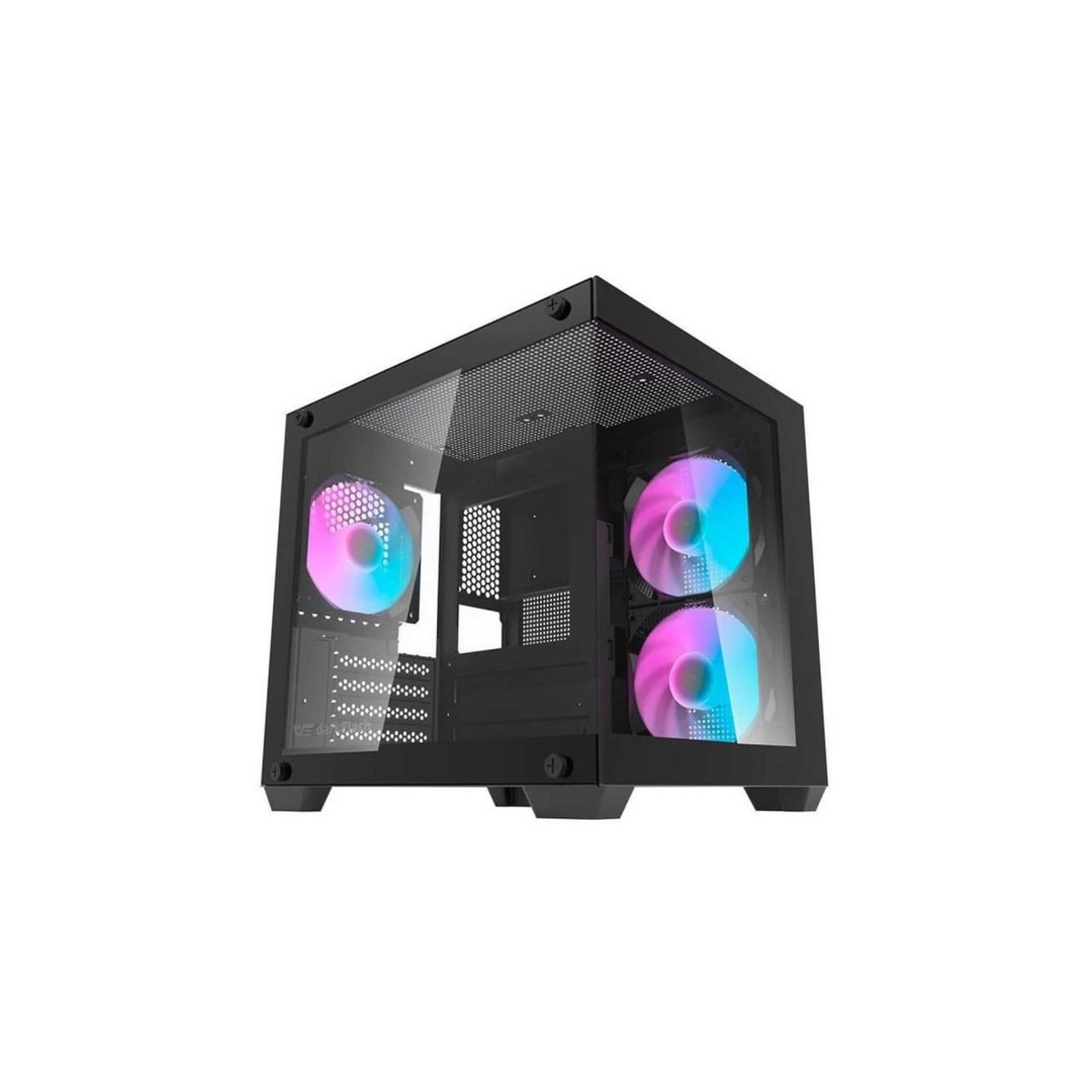 Gabinete Gamer Aquário Aigo Darkflash Korgan K275M Rainbow Mid-Tower, 3 Fans