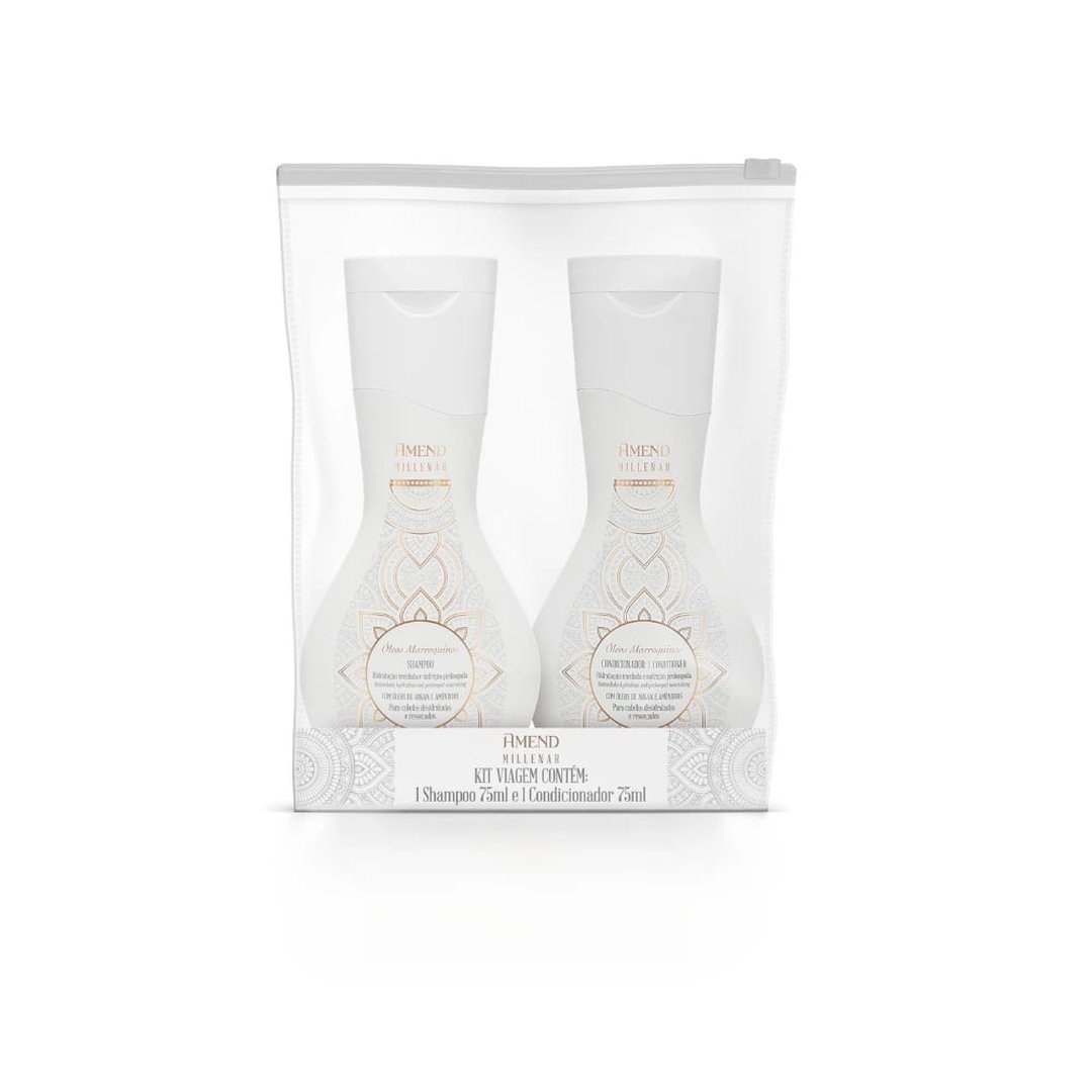 Amend KIT Millenar Óleos Marroquinos Shampoo e Condicionador Mini - 75ml