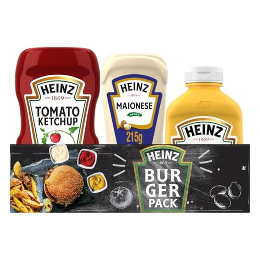 Heinz Pack Hambúrguer Ketchup 397g + Maionese 215g + Mostarda 255g