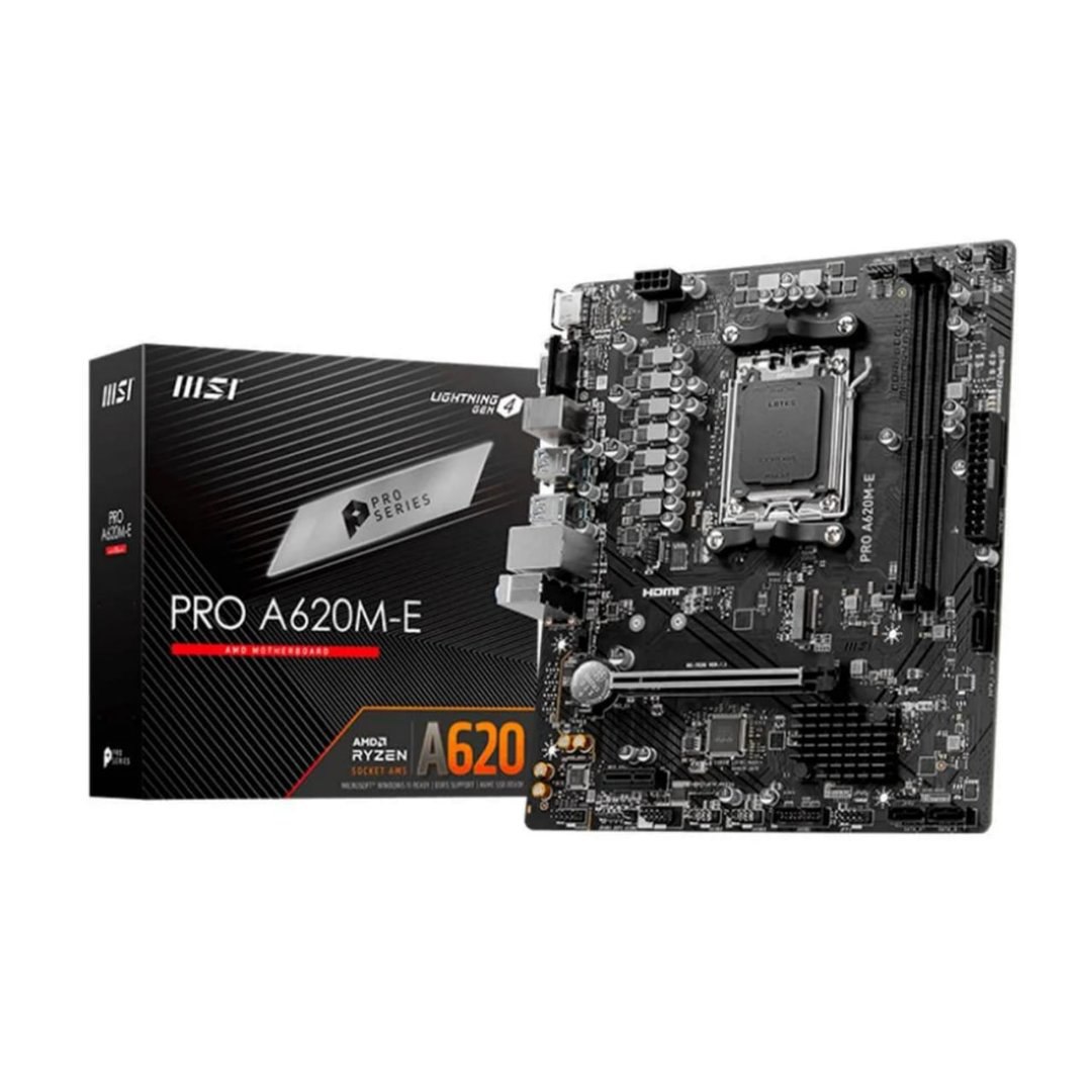 Placa-Mãe MSI Pro A620M-E, AMD AM5, M-ATX, DDR5, Preto - PRO A620M-E