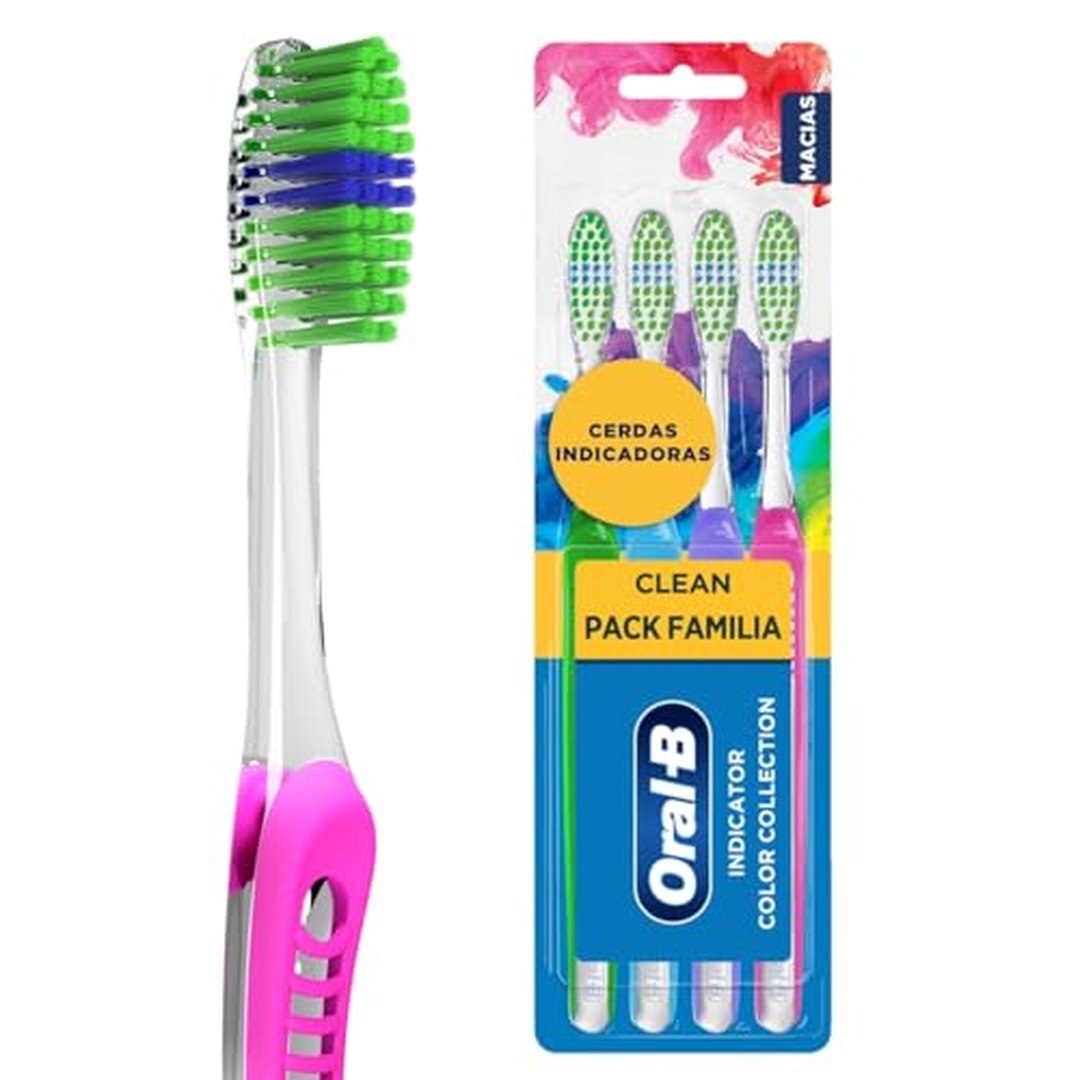 Oral-B Escova de Dente Clean Indicator, 4 Unidades