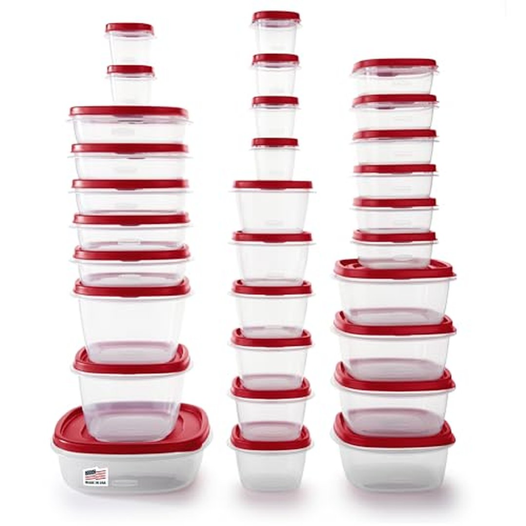 Recipientes para Alimentos Rubbermaid, 60 peças com tampas
