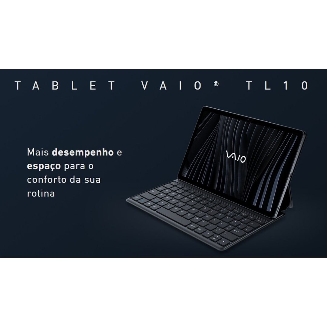 Tablet VAIO TL10 128GB 8GB RAM, 4G, Teclado Magnético, Tela 10.4” 2K PRETO