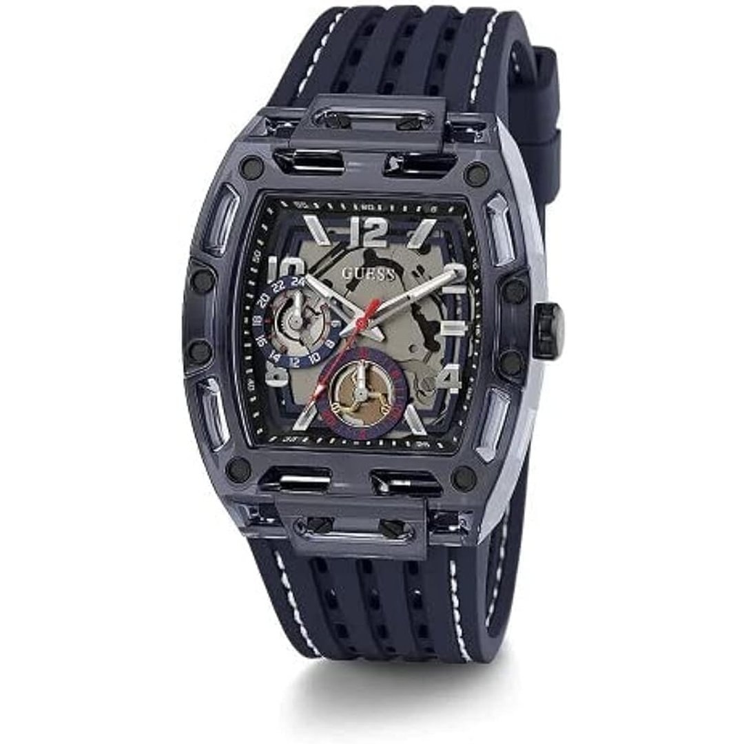 GUESS Relógio multifunções com mostrador exposto azul-marinho