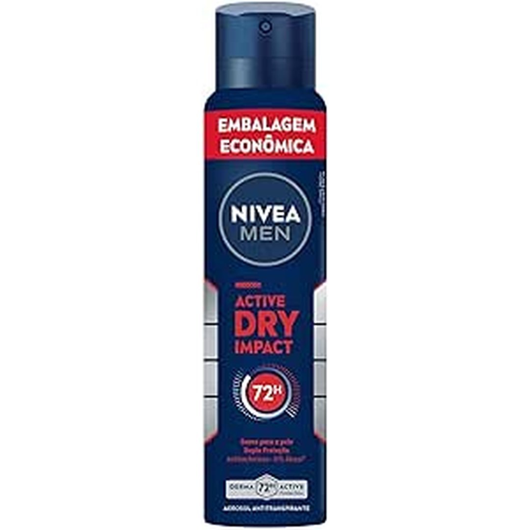 NIVEA MEN Desodorante Antitranspirante Aerossol Active Dry Impact 200ml