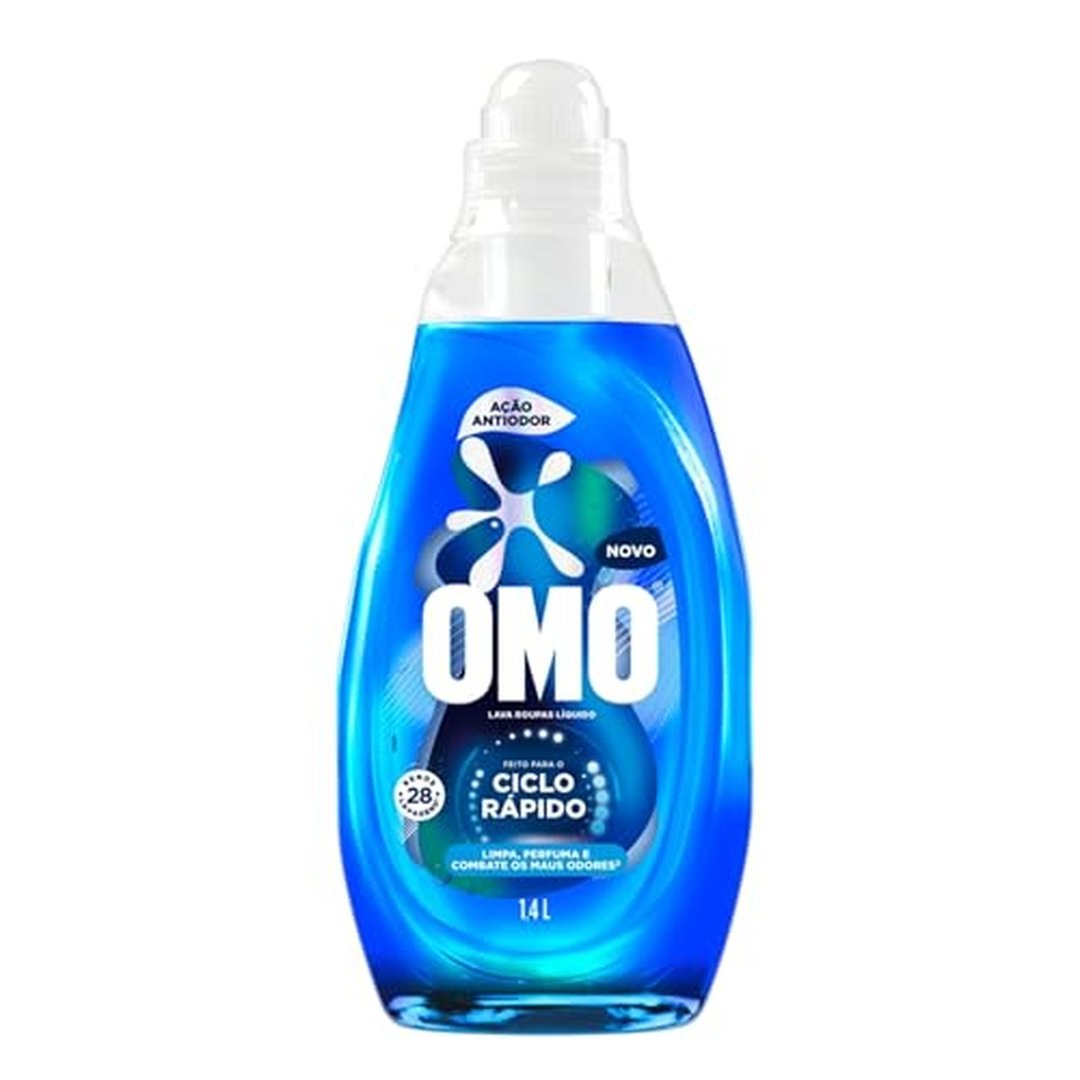 Lava-Roupas Líquido Omo Ciclo Rápido 1,4L