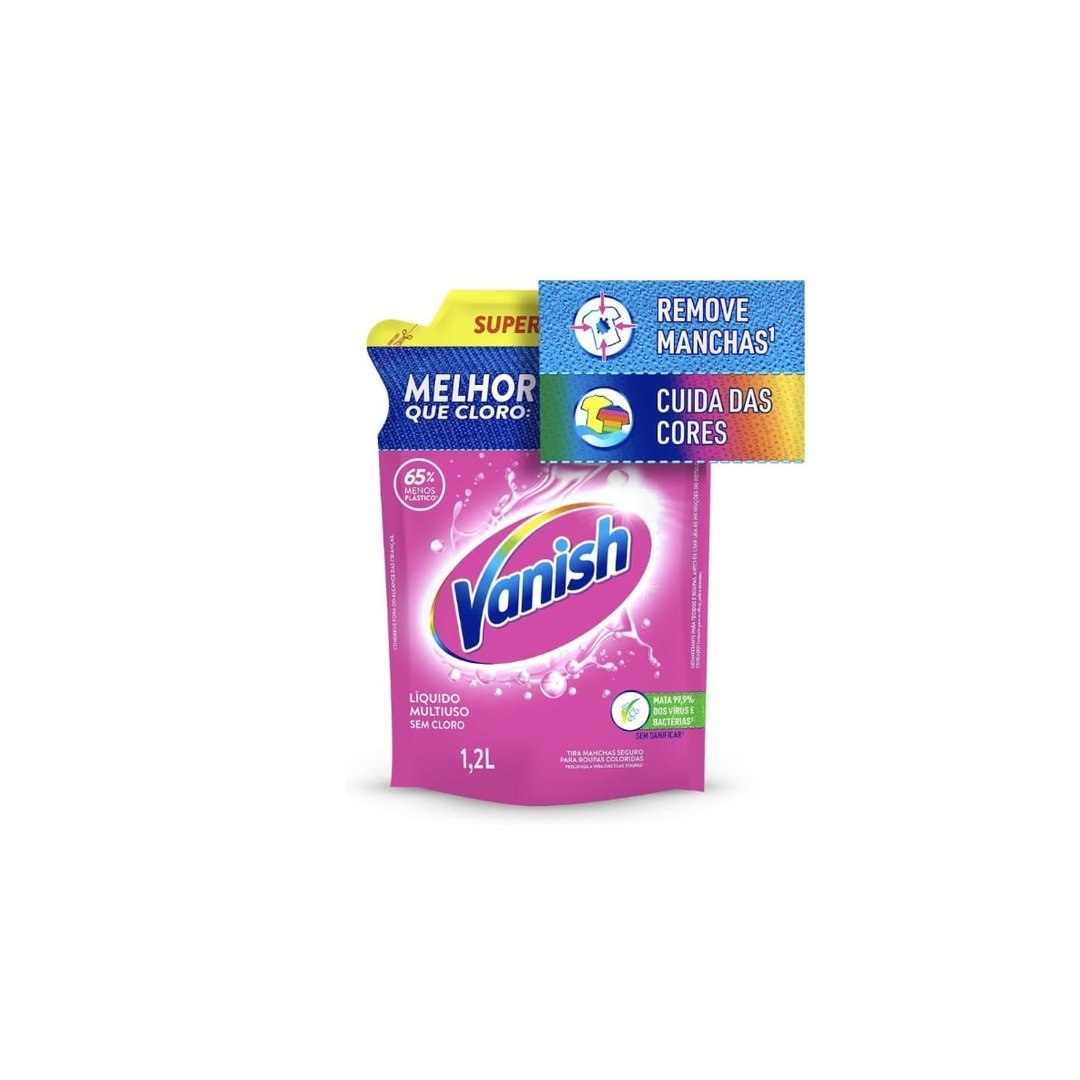 Vanish Tira Manchas Multiuso Líquido, para Roupas Coloridas, Refil 1,2L