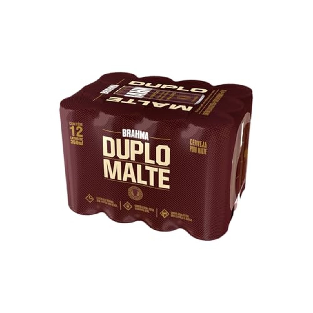 Pack Cerveja Brahma Duplo Malte Lata Sleek - com 12 unidades 350ml