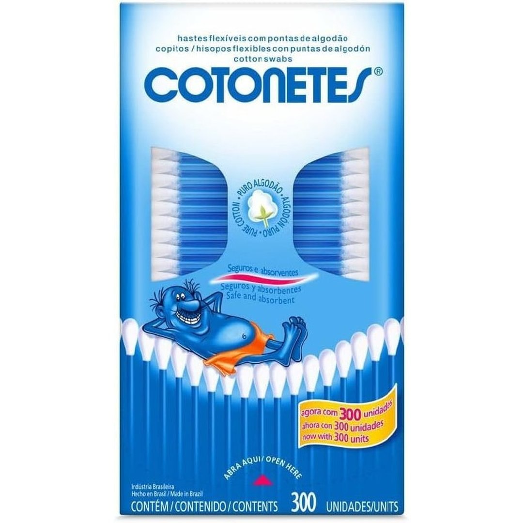 Cotonetes Hastes Flexíveis,300un