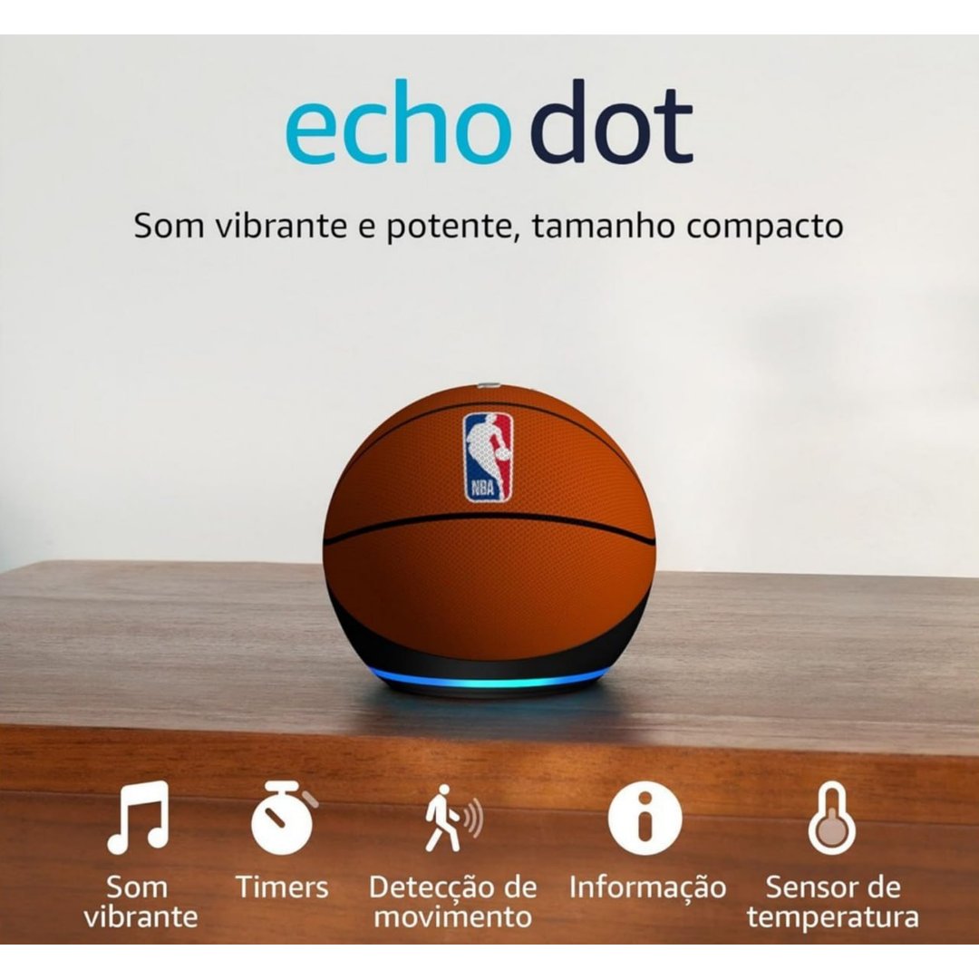Echo Dot (Geração mais recente) | Edição Limitada Oficialmente Licenciado pela NBA