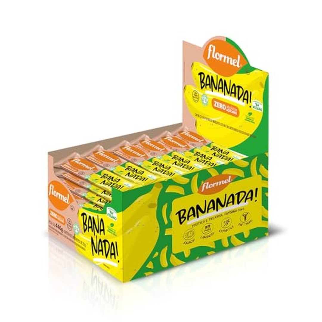 Bananada Cremosa Zero Açúcar FLORMEL - Caixa com 20 Unidades
